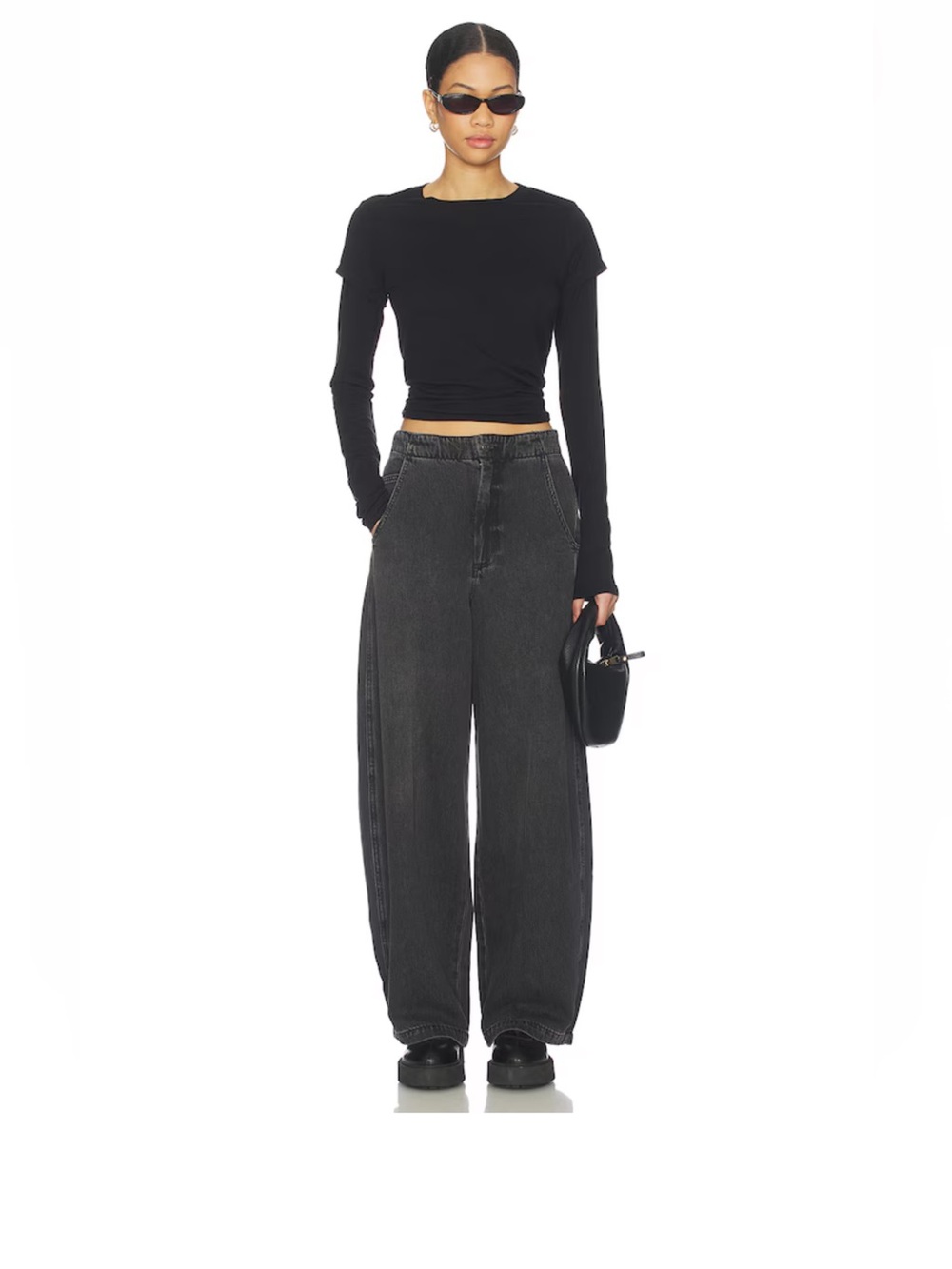 Pistola Lottie High Rise Relaxed Bowed Jeans NWT